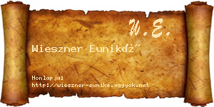Wieszner Euniké névjegykártya